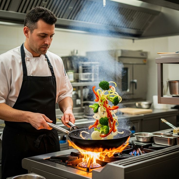 Chef teaching a cooking class